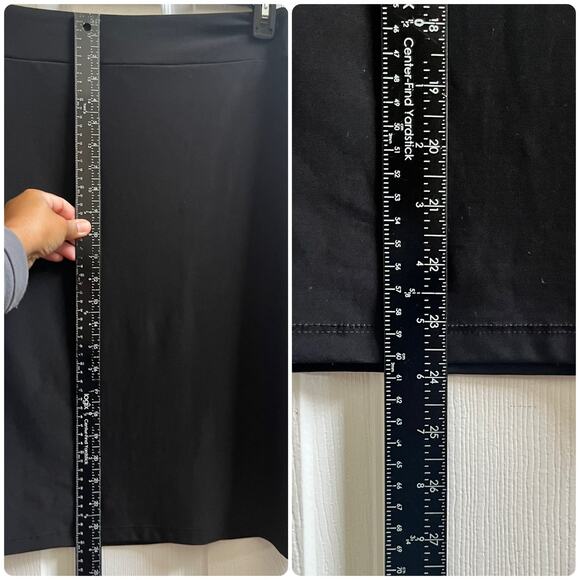 Vintage Worthington Black Lace Jacquard Fully Lined Skirt Petite Size 14 - Picture 8 of 11